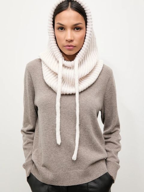 Answear.LAB kominiarka z wełną merino kolor beżowy