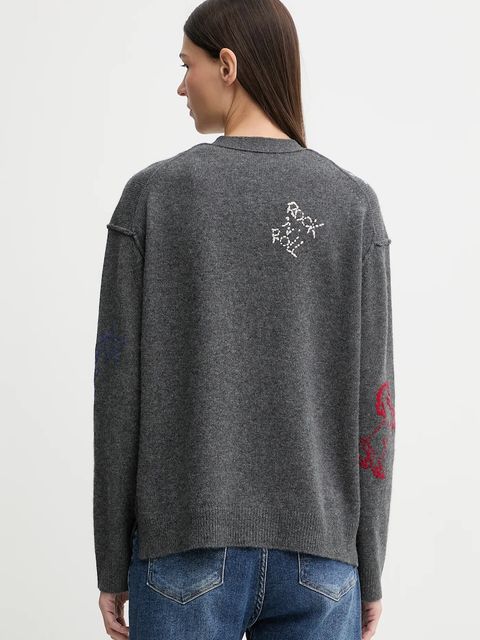 ZADIG&VOLTAIRE kardigan kaszmirowy damski kolor szary KWCA01630 - zdjęcie produktu nr 2
