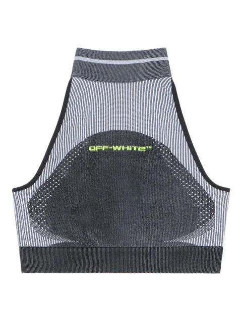 Off-White race logo Arrow seamless sports bra - Black