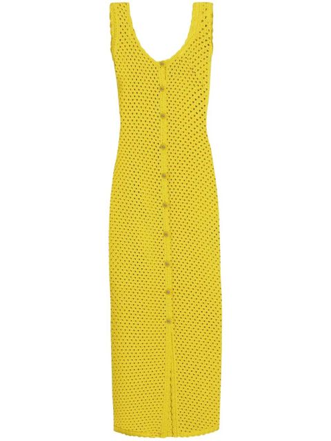 Dolce & Gabbana crochet-knit midi dress - Yellow - zdjęcie produktu nr 1