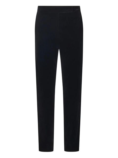 Max Mara velvet-texture side-stripe trousers - Black - zdjęcie produktu nr 1