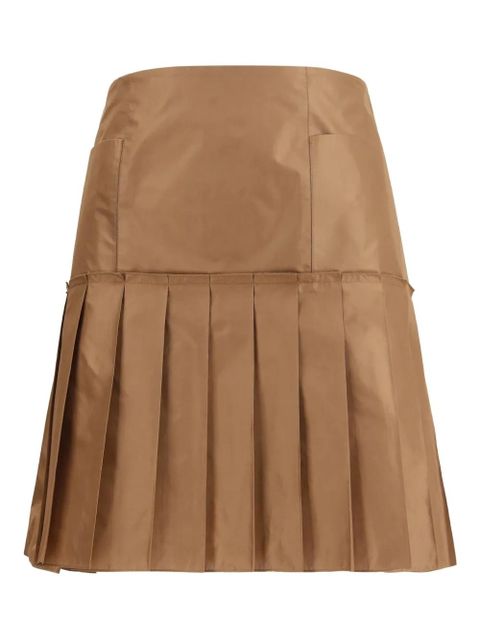 FENDI pleated silk taffeta mini skirt - Brown - zdjęcie produktu nr 1