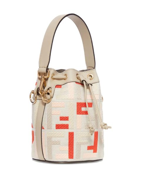 FENDI mini Mon Tresor FF-jacquard bucket bag - Neutrals - zdjęcie produktu nr 2