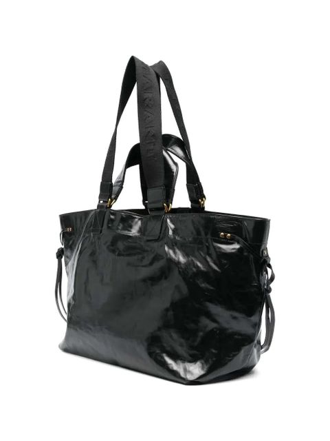ISABEL MARANT large Wardy wrinkled-effect tote bag - Black