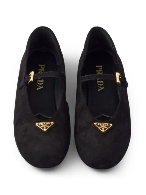 Prada suede ballerina shoes - Black