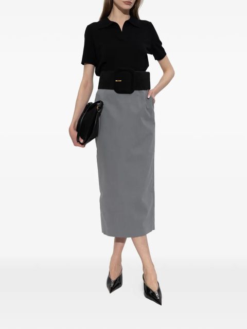 ANINE BING fine-knit polo shirt - Black - zdjęcie produktu nr 2