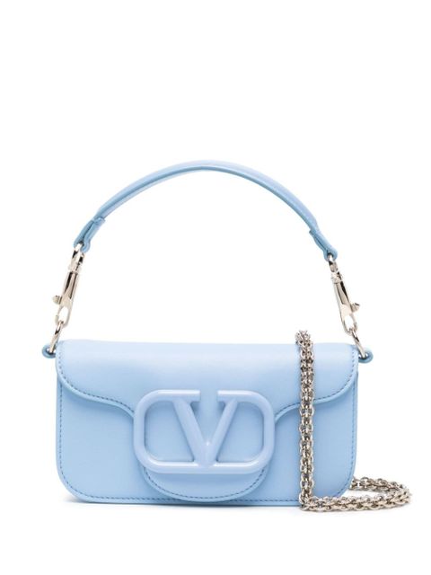 Valentino Garavani Locò leather shoulder bag - Blue