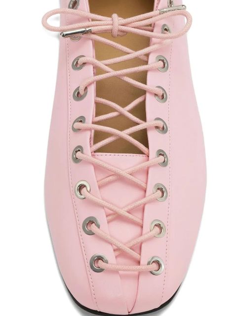 GANNI lace-up ballet flats - Purple