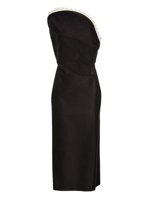 Magda Butrym lace-trimmed midi dress - Black - zdjęcie produktu nr 1