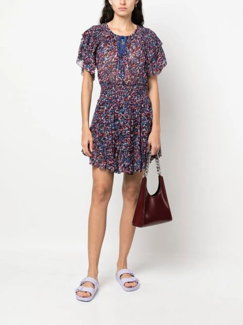 MARANT ÉTOILE Florise floral-print mini dress - Blue