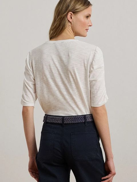 Lauren Ralph Lauren t-shirt bawełniany damski kolor biały 200971080 - zdjęcie produktu nr 2