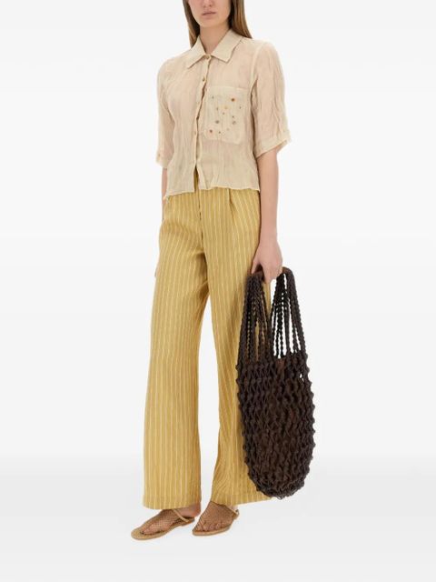 Alysi striped tailored trousers - Yellow - zdjęcie produktu nr 2