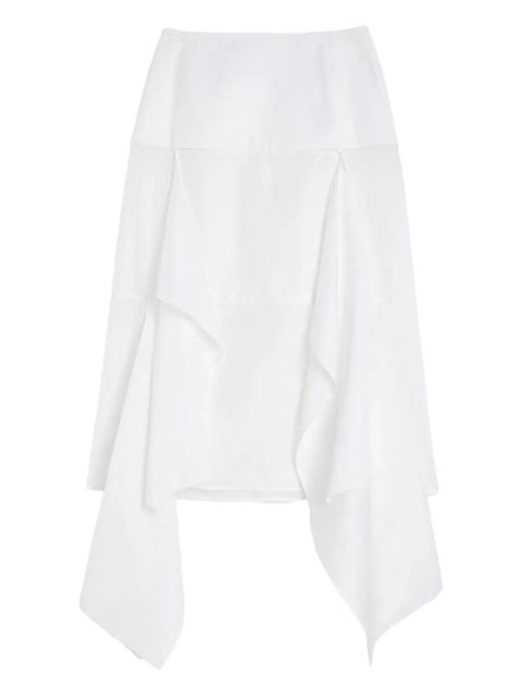 Jil Sander cotton midi skirt - White - zdjęcie produktu nr 1