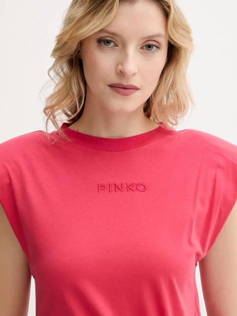 Pinko sukienka bawełniana kolor czerwony midi dopasowana 104614 A2HE - zdjęcie produktu nr 2