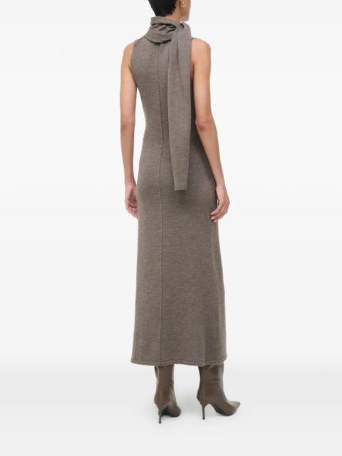 STAUD roll-neck sleeveless midi dress - Neutrals