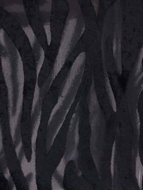 ISABEL MARANT zebra-pattern tie-neck shirt - Black