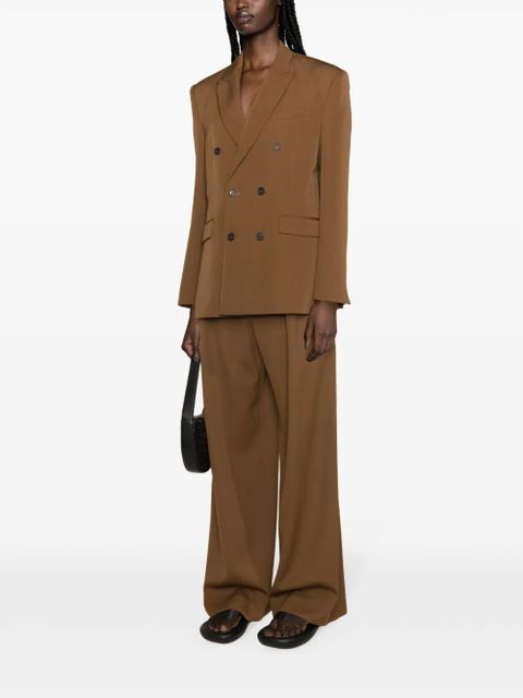 WARDROBE.NYC double-breasted virgin wool blazer - Brown - zdjęcie produktu nr 2