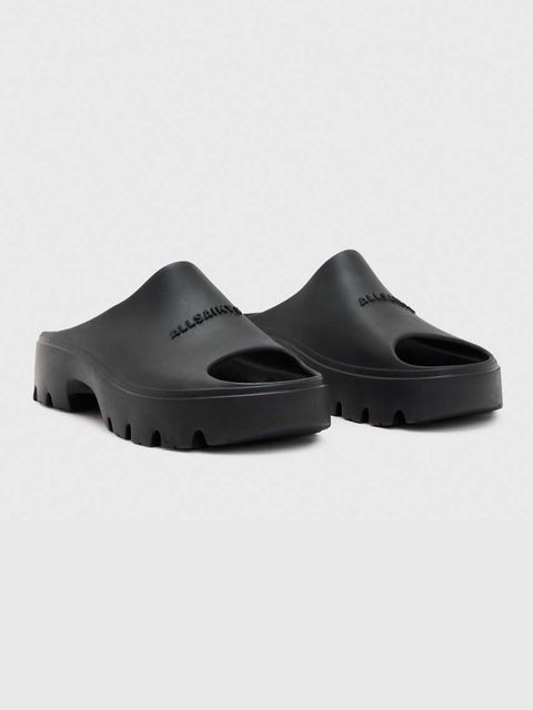 AllSaints klapki Eclipse Flatform damskie kolor czarny na platformie WF560Y