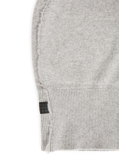 MM6 Maison Margiela knitted balaclava - Grey - zdjęcie produktu nr 2