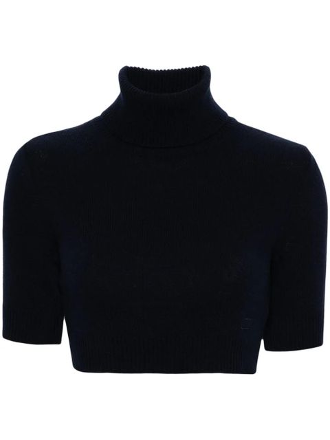 Valentino Garavani VLogo virgin wool top - Blue - zdjęcie produktu nr 1