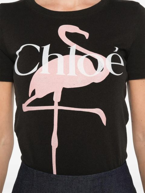 Chloé logo-print T-Shirt - Black