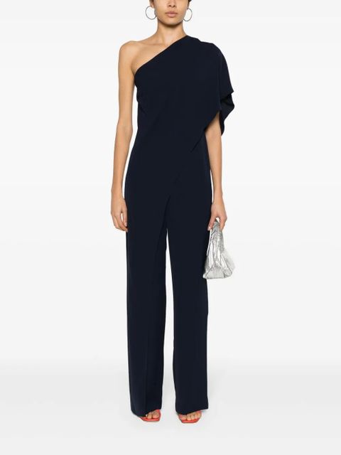 Lauren Ralph Lauren Cape Georgette one-shoulder jumpsuit - Blue