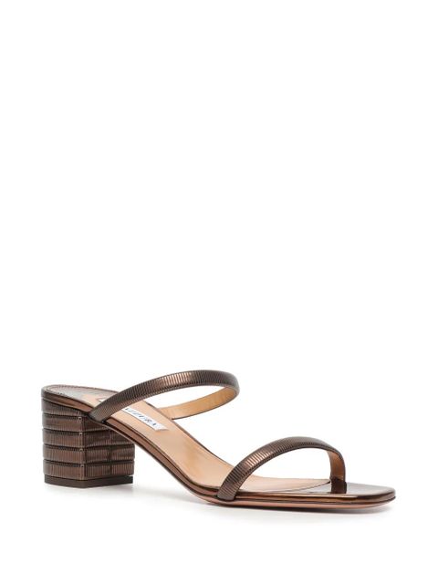 Aquazzura 50mm Riviera Chain sandals - Brown - zdjęcie produktu nr 2