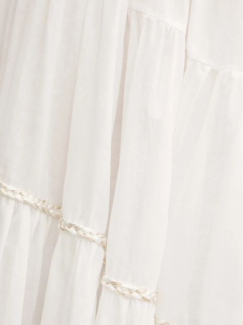 Simona Corsellini sukienka bawełniana kolor biały midi oversize P25CPAB045