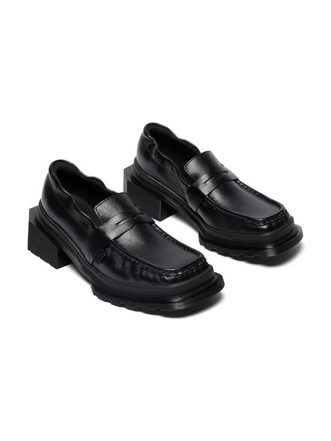 Dr. Martens mokasyny skórzane Maybole Loafer damskie kolor czarny na platformie DM42063001 - zdjęcie produktu nr 2