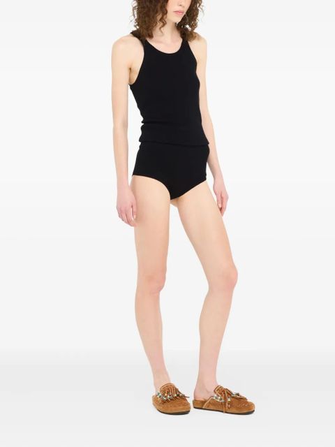 Alanui finest ribbed short - Black