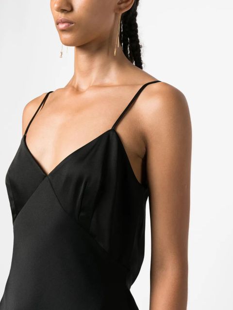 Max Mara satin slip maxi dress - Black