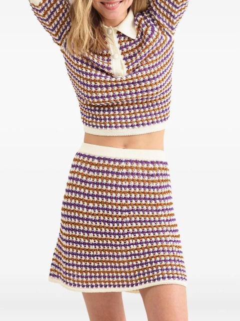 ERES Design knitted A-line mini skirt - Purple