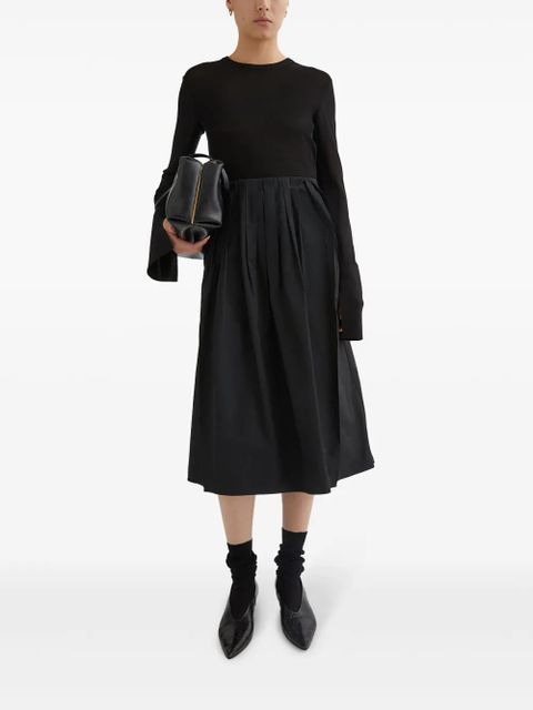 Jil Sander pleated skirt - Black