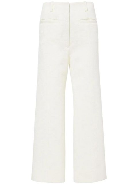 Proenza Schouler cotton wool jacquard trousers - White - zdjęcie produktu nr 1