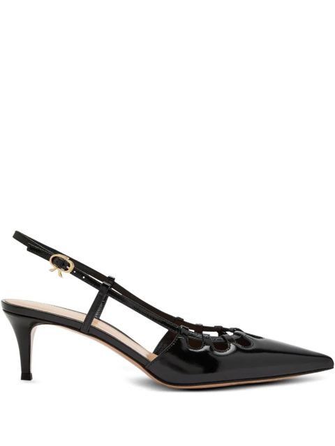 Gianvito Rossi cut-out slingback pumps - Black - zdjęcie produktu nr 1