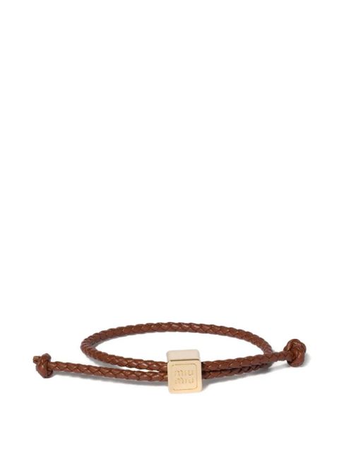 Miu Miu leather bracelet - Gold - zdjęcie produktu nr 1