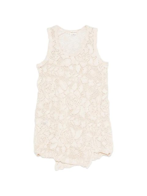 Comme Des Garçons floral-lace sleeveless top - Neutrals - zdjęcie produktu nr 1