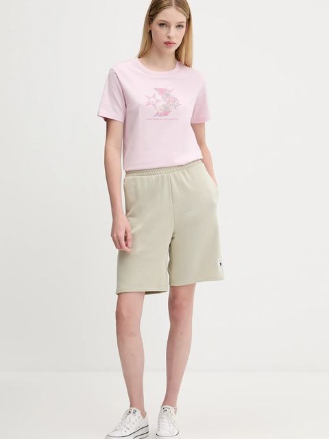 Converse szorty kolor beżowy gładkie 10026979-A10 - zdjęcie produktu nr 2