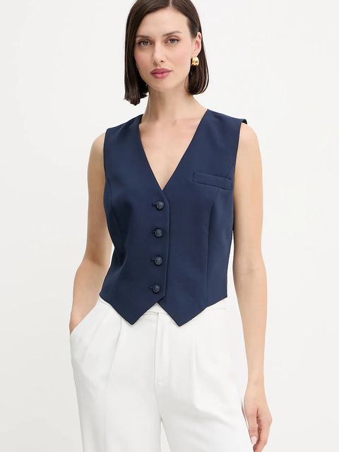 Guess kamizelka THEOLINE kolor granatowy jednorzędowa W5YH55 WGHC2 - zdjęcie produktu nr 1