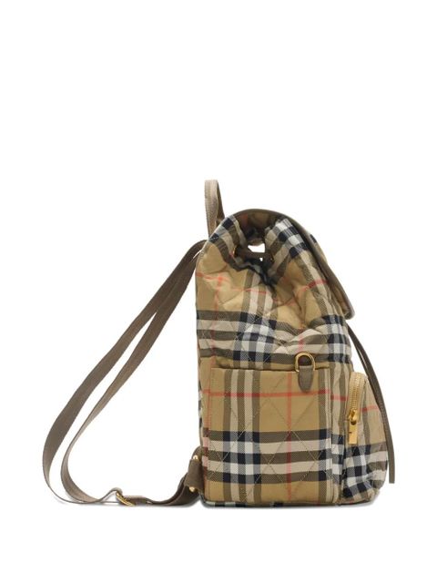 Burberry Horseshoe checked-pattern backpack - Neutrals - zdjęcie produktu nr 2