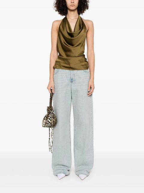 Blumarine logo-embroidered jeans - Blue - zdjęcie produktu nr 2