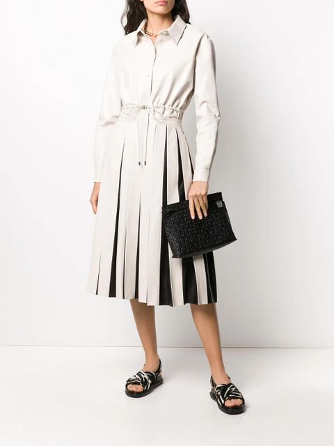 Tod's pleated leather skirt - Neutrals - zdjęcie produktu nr 2