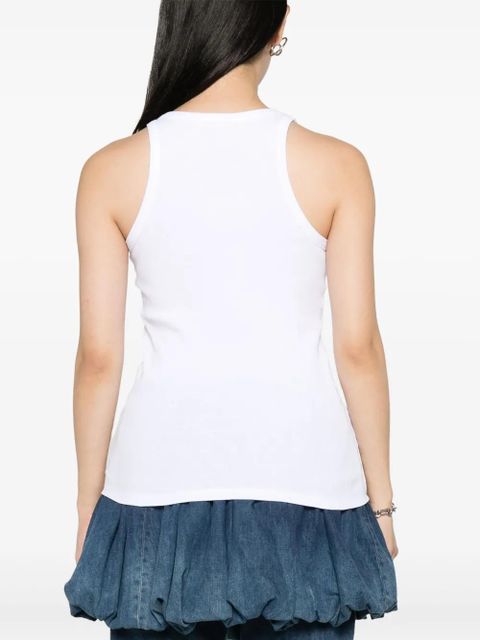 The Attico strap-detail ribbed tank top - White