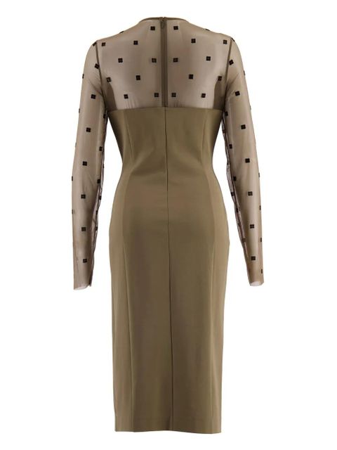 Givenchy logo-jacquard midi dress - Green