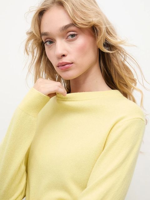 Answear.LAB sweter z wełny merino damski kolor żółty lekki