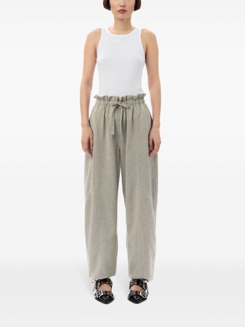 GANNI elasticated waist trousers - Neutrals