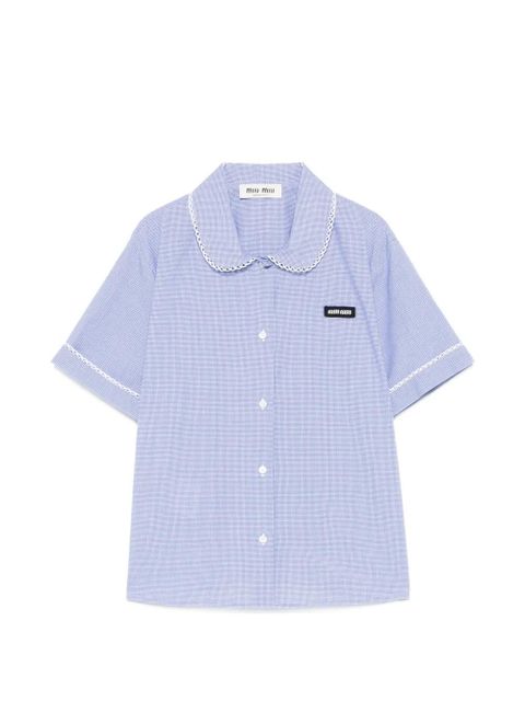 Miu Miu Vichy pattern shirt - Blue - zdjęcie produktu nr 1