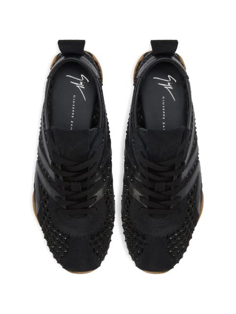 Giuseppe Zanotti Top perforated sneakers - Black