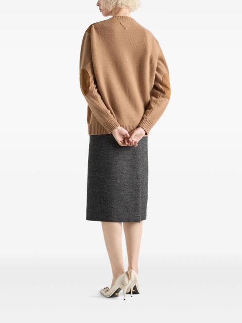 Prada front-slit skirt - Grey