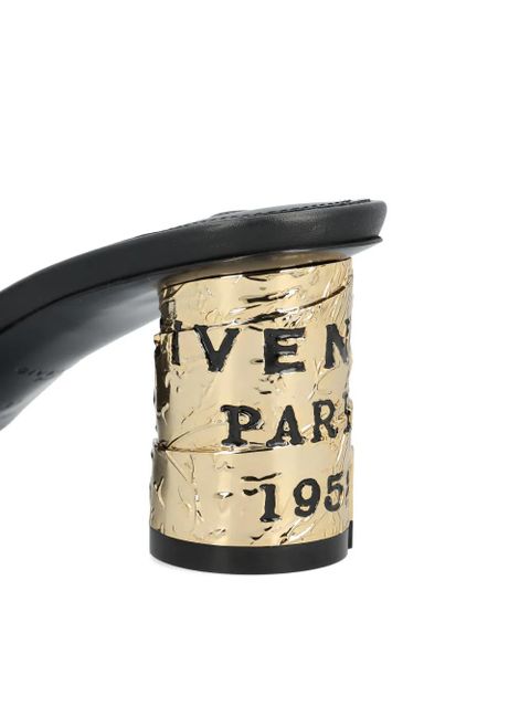 Givenchy logo-embossed leather sandals - Black